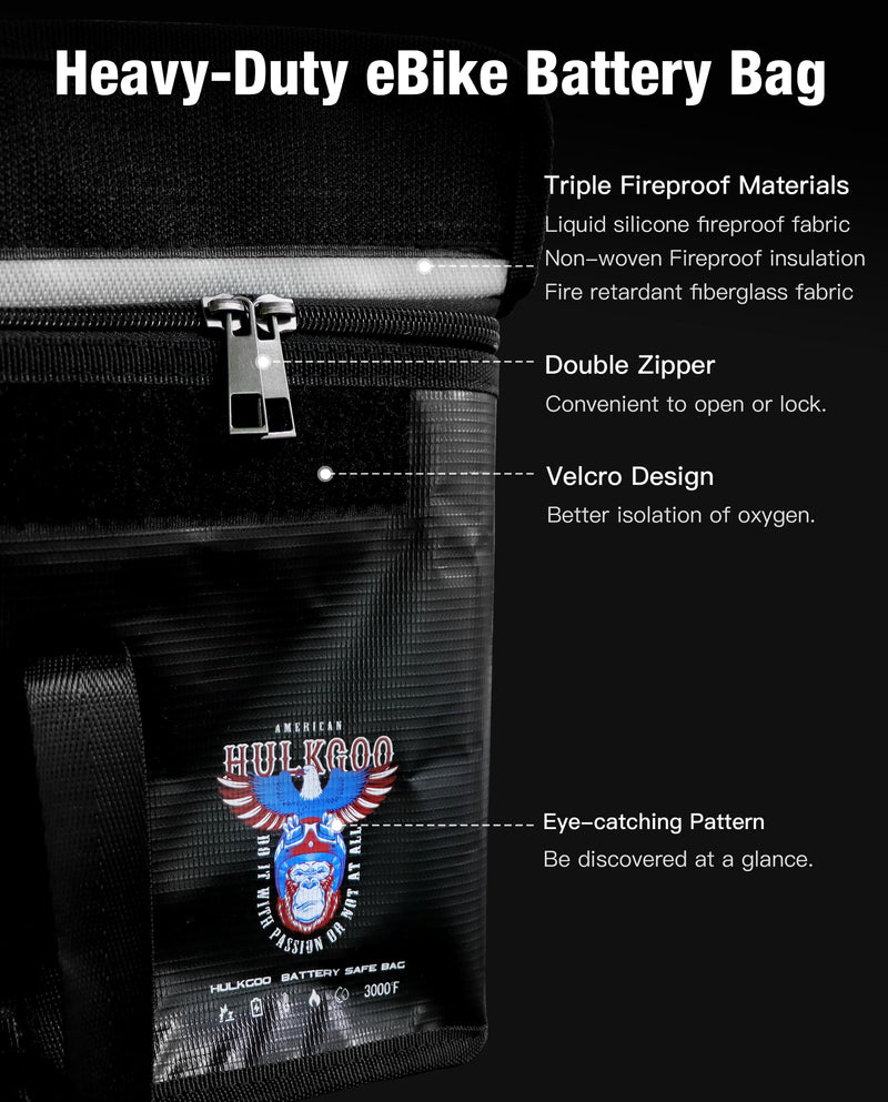 12V 100Ah LiFePO4 Lithium Battery Fireproof Safe Bag Large Capacity Explosion-Proof Container LiPO Guard Protective Case Waterproof Storage Box(14 * 9.5 * 7.8inch) 14 * 9.5 * 7.8 inch 100ah Lithium Battery Bag