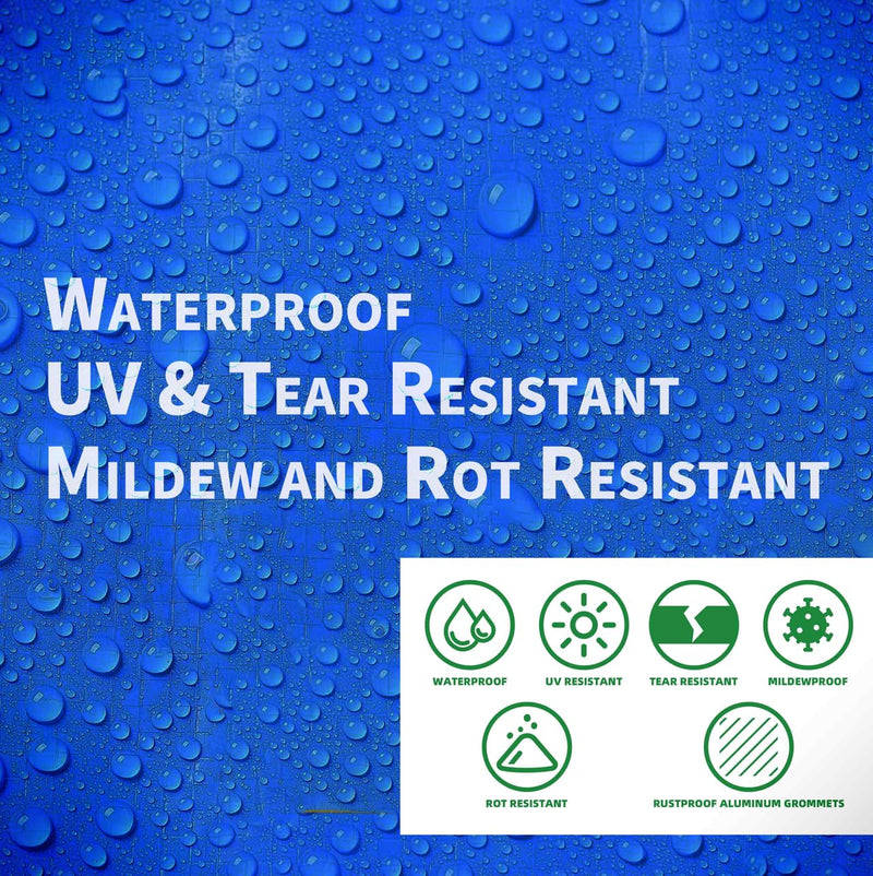 5 in a Pack, Maximize Value, Minimize Cost, Multipack Advantage with Budget-Friendly Poly Tarps, 2.5 Mil Cheap Large Light Tarp, Multipurpose Waterproof Protective Cover, 6x8 Feet, Blue 6' x 8'