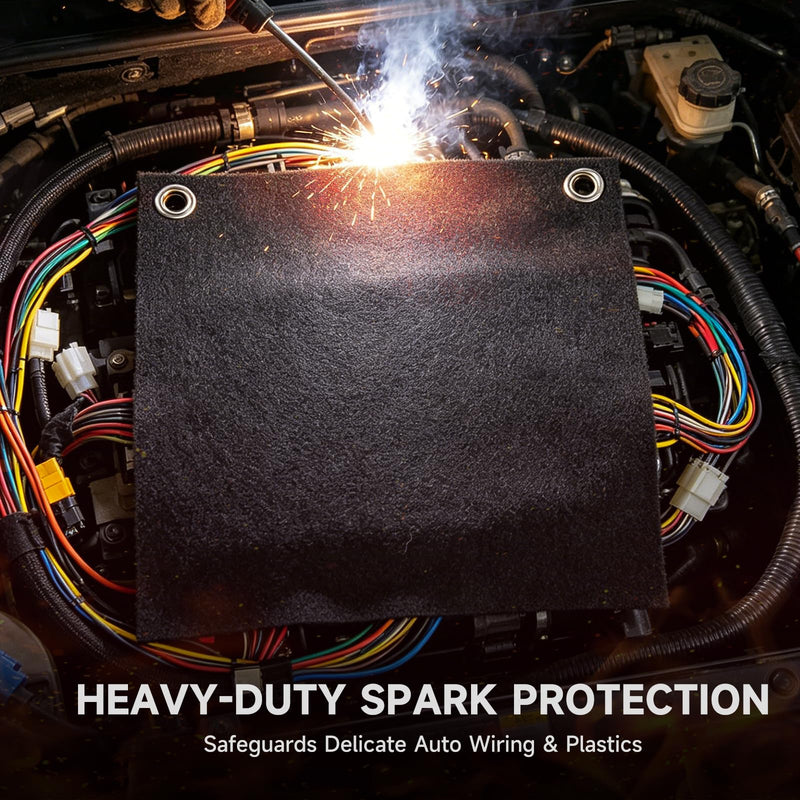 Carbon Felt Welding Blanket Fireproof 20 x 36" 2 Pcs, High-Density Heat Resistant Fabric & Heavy Duty Soldering Mat, Flame Retardant Welding Heat Shield for Plumbers, HVAC Brazing & Smoker Insulation 20 x 36" - 2 PCS