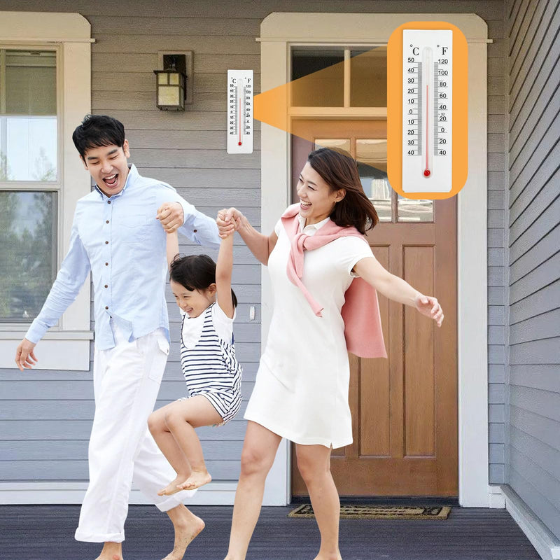 Key Cabinet Outdoor, Key Lock Box, Thermometer Decorative Hide a Keys Lockbox for Outside Waterproof Dexspoeny Secret Hidden Storage Coins, Money and Hold House Spare Keys for Safe Storage 1PCS