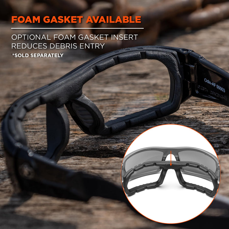 Ergodyne Skullerz Odin Polarized Safety Sunglasses Black Frame, Polarized Smoke Lens