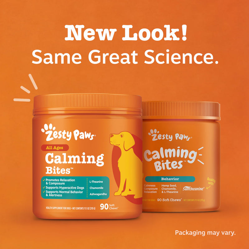 Zesty Paws Calming Chews for Dogs Composure & Relaxation for Everyday Stress & Separation Peanut Butter 90 Count 90 Count (Pack of 1)