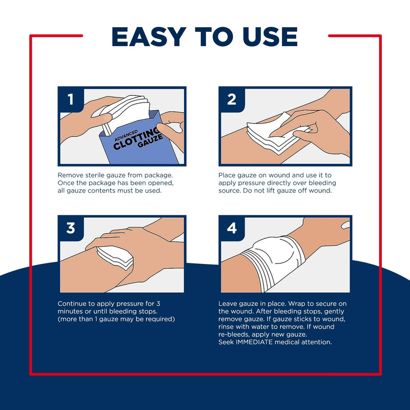 Adventure Medical Kits QuikClot Gauze - Flexible Hemostatic Medical Gauze for Emergency Survival or Disaster Preparedness Kits & More - Stops Bleeding Fast with Kaolin - 3" x 24" 3 in x 2 ft