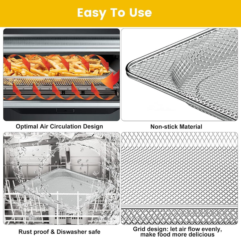 Air Fryer Replacement Basket for Ninja Foodi Air Fry Oven Air Fryer Basket for Ninja Foodi Air Fryer Accessories,Stainless Steel Tray for Ninja Foodi SP100, SP101B1, SP101C(SP100)