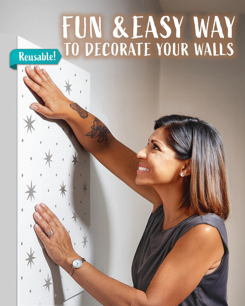 STENCILIT Celestial Large Wall Stencil for Painting - 14.5x27in Stencil