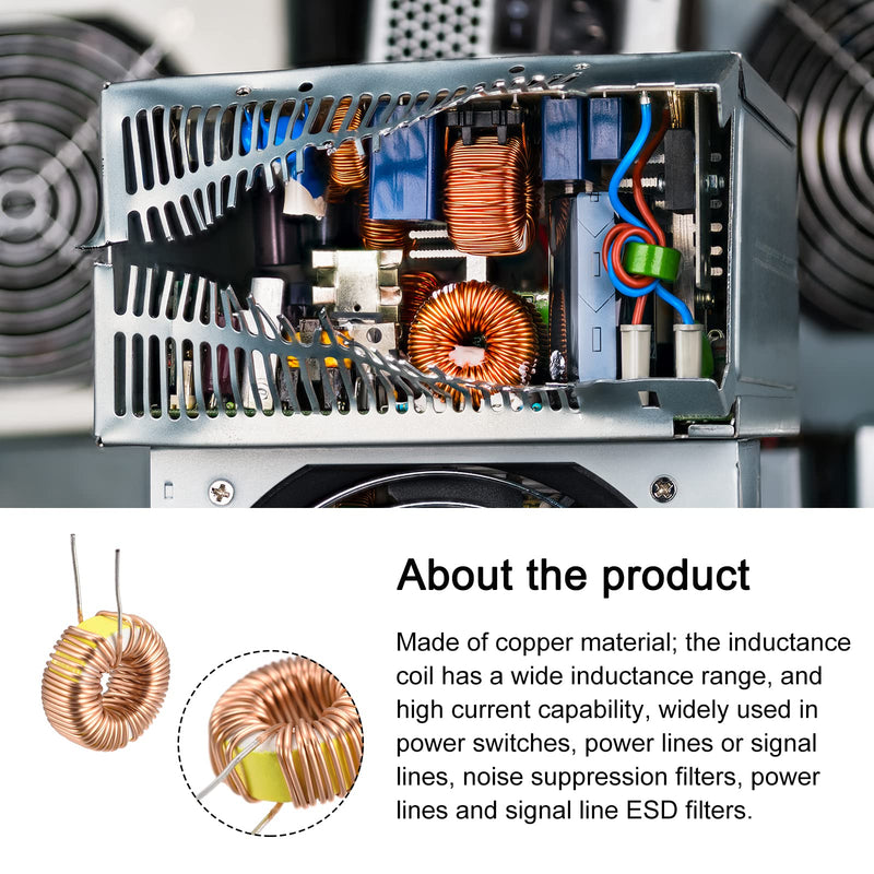 Toroid Core Inductance Common-Mode Coil Copper Wired, [for DIY] - 100uH 3A / 5 Pcs