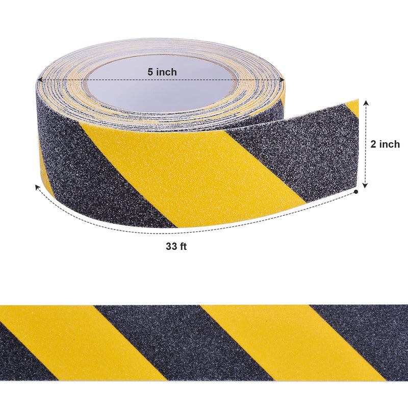Qingluan Anti Slip Tape, 2 inch x 33 feet, Safety Non Slip Tape for Steps Outdoor Waterproof, Heavy Duty Grip Tape for Concrete Floors, Yellow