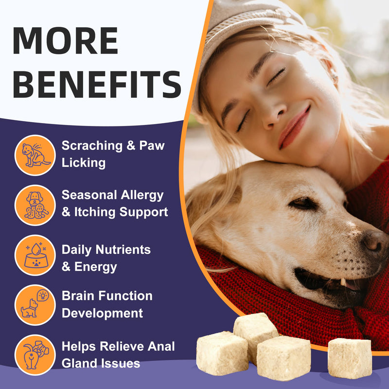 NATURE TARGET Probiotics for Dogs, 6 Billion Dog Probiotics with Prebiotics & Enzymes for Digestive & Gut Health, Pumpkin, Omega-3 & Multivitamins for Itchy Skin, Allergies, 120 Dogs Probiotics Chews 120 Count (Pack of 1)