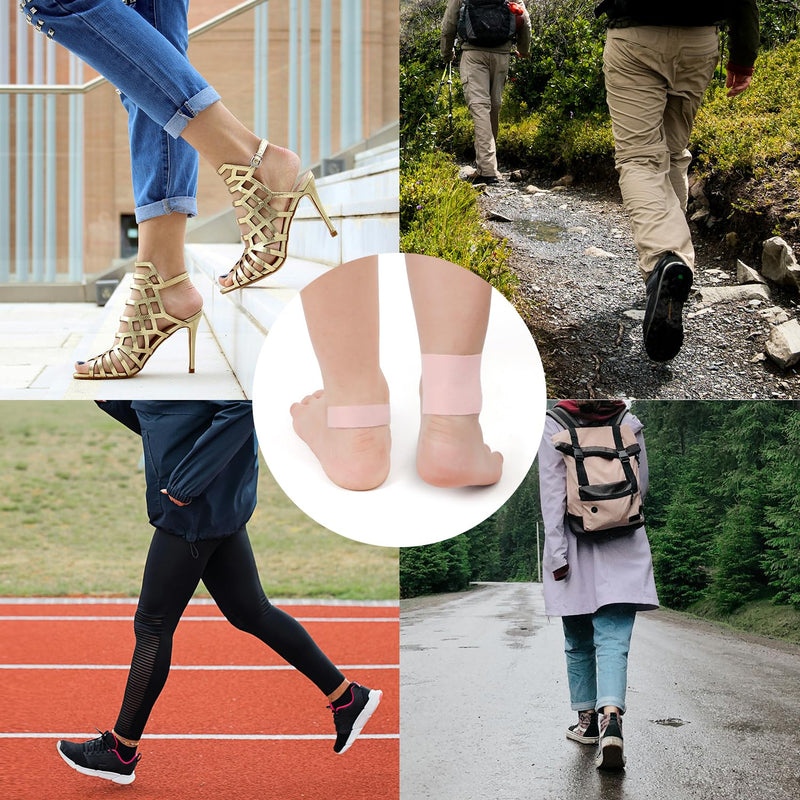 20pcs Adhesive Pads for Feet, Waterproof Moleskin Tape Prevention Padding Moleskin Stickers Moleskin Strips for Feet Decrease Friction for Hiking Running Travel Heel