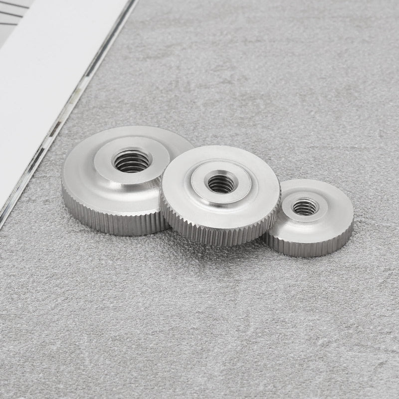 10Pcs 304 Stainless Steel Knurled Thumb Nuts M3 M4 M5 M6 M8 Thin Type Knurled Nut Replacement Part Hand Grip Low Type Knob Nut, DIN 467