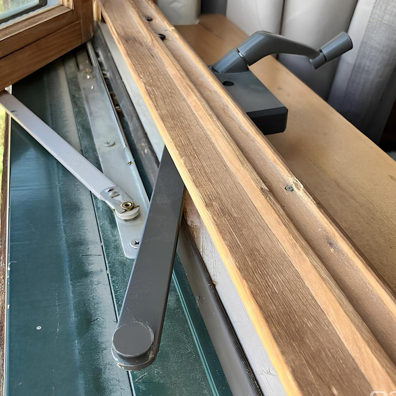 Brixwell Casement Operator Assembly Aluminum Handle, Right Hand, Die Cast Construction with 9" Arm Length, 3-7/8" Body Base, 4-3/4" Crank Arm, for Aluminum Window Crank and Casement Window Handle