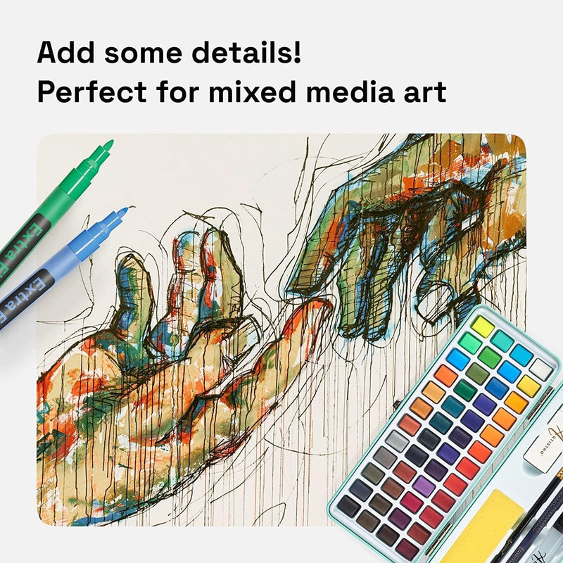Paint Pens for Rock Painting, Stone, Ceramic, Glass, Wood, Canvas. Set of 12 Acrylic Paint Markers Extra-fine Tip 12 Extra-Fine Tip