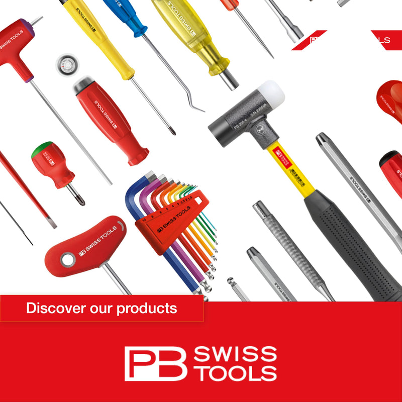 PB Swiss Tools Pin Punch Set PB 755.B CN | 100% Swiss Made | 6-Piece Drift Punch Set 2-8 mm, Made of Octagon Steel, in Practical Holder