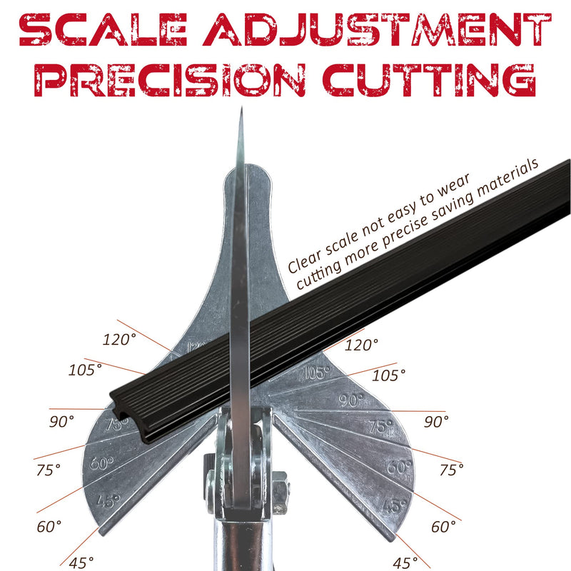 JAVIKA Multi Angle Miter Cutter, Wiring Duct Shears Cutting 45-120 Degree | Angular Scissor Soft Wood, Plastic, PVC, Rubber Materials Molding and Trim, Chamfer and Quarter Round Cutters