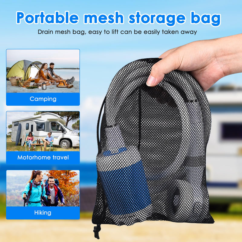 Yuehuam Portable Camping Shower Outdoor Camp Shower Pump with Rechargeable Battery, Electric Shower Pump with Intelligent Digital Display Multiple Spray Modes for Camping, Hiking, Traveling,RV Without Rinsing Nozzle