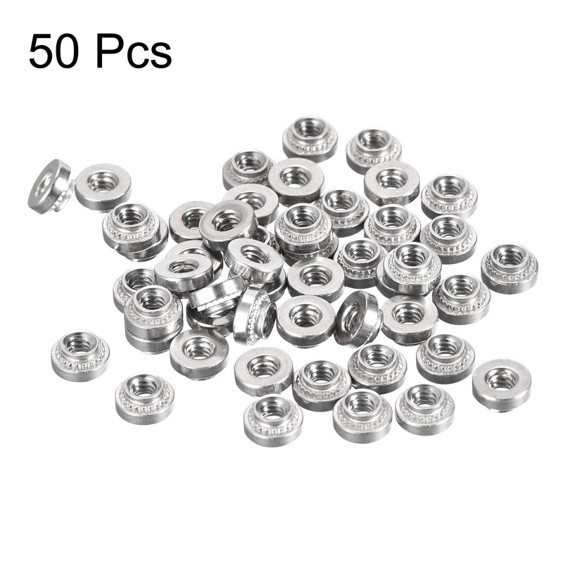 uxcell Self -Clinching Nuts,#4-40 x 0.12-Inch Stainless Steel Rivet Nut Round Head Steel Metal Sheet Mounting Hardware Fastener 50pcs #4-40x3.05mm