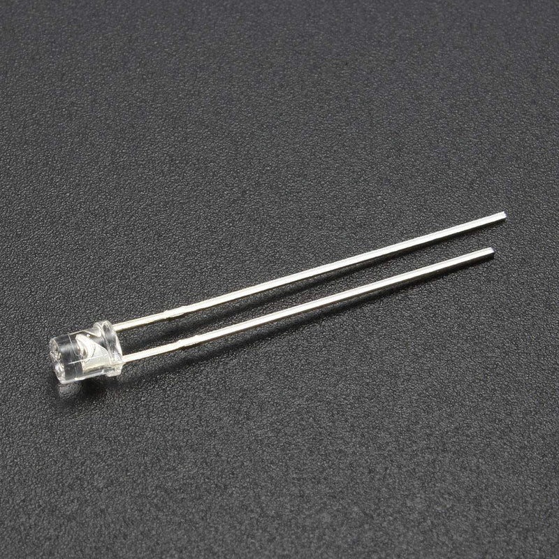 uxcell 10pcs Photosensitive Diode Photodiodes Light Sensitive Sensors,3mm Clear Flat Head Receiver Diode 1