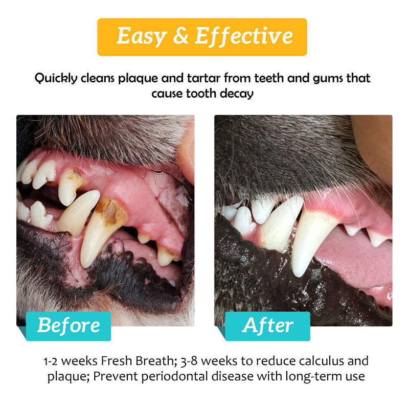 Rruidehut Natural Dental Powder and Dental Finger Wipes, Dental Powder Contains Probiotics that Solve Bad Breath Through Internal Digestion, Finger Wipes Remove Plaque and Tartar from The Surface.