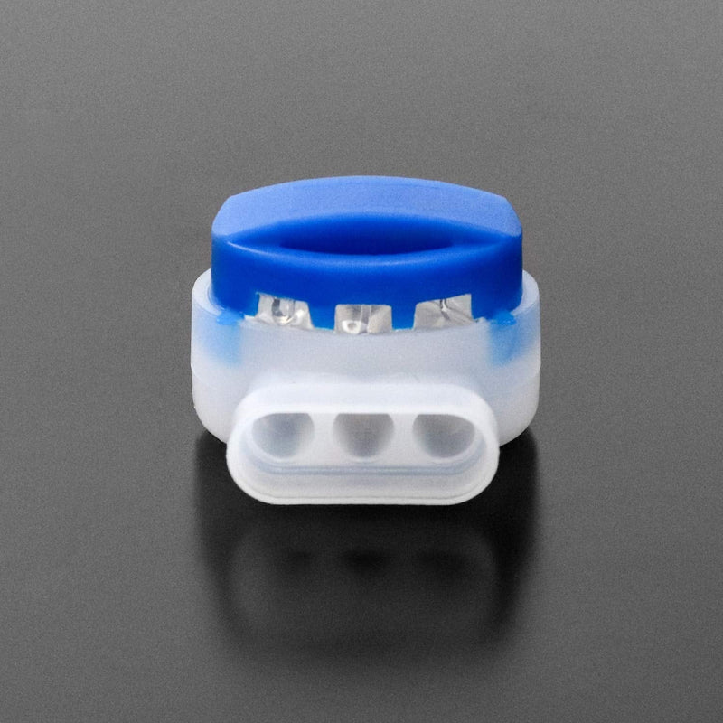 QWORK 50 Pack 3 Wire Connectors Electrical IDC 314-BOX Pigtail Connectors for 22-14 AWG Cables