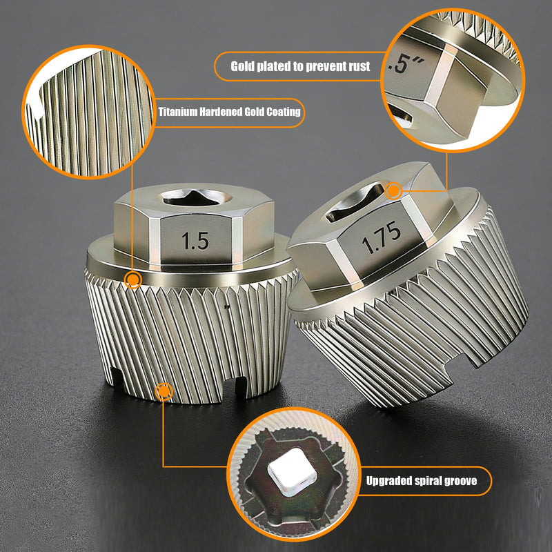 1.5"+1.75"Tub Drain Removal Tool, Bathtub Drain Extractor for The Old, Broken, Stubborn, Rusted Drain Tub Bathtub Stopper, Strong Grab Plumbing Tools 1.5inch+1.75 inch
