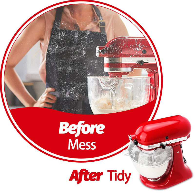 Pouring Shield for KitchenAid Tilt Head 4.5-5 QT (for Stainless Steel Bowls Only), for Kitchen aid Accessories and Attachments, Fully Enclosed Foldable Lid Mixer Bowl Cover, Not For Bowl Lift