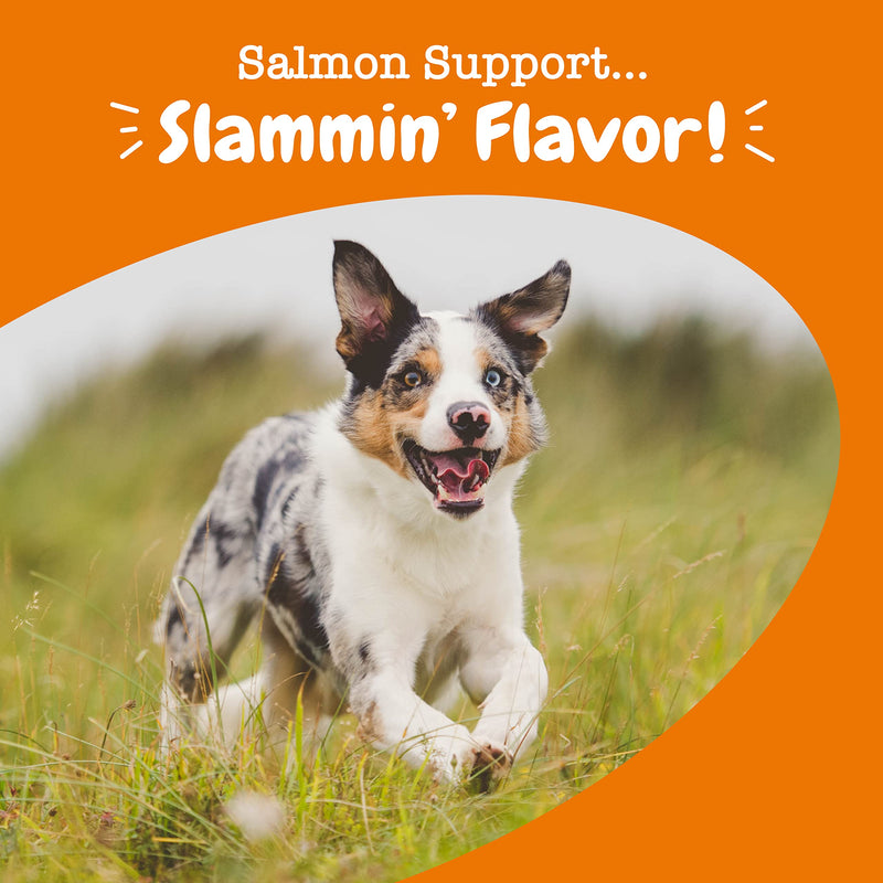 Zesty Paws Salmon Fish Oil Omega 3 for Dogs - with Wild Alaskan Salmon Oil - Anti Itch Skin & Coat + Allergy Support - Hip & Joint + Arthritis Dog Supplement + EPA & DHA Bacon 90 Count (Pack of 1) - PawsPlanet Australia