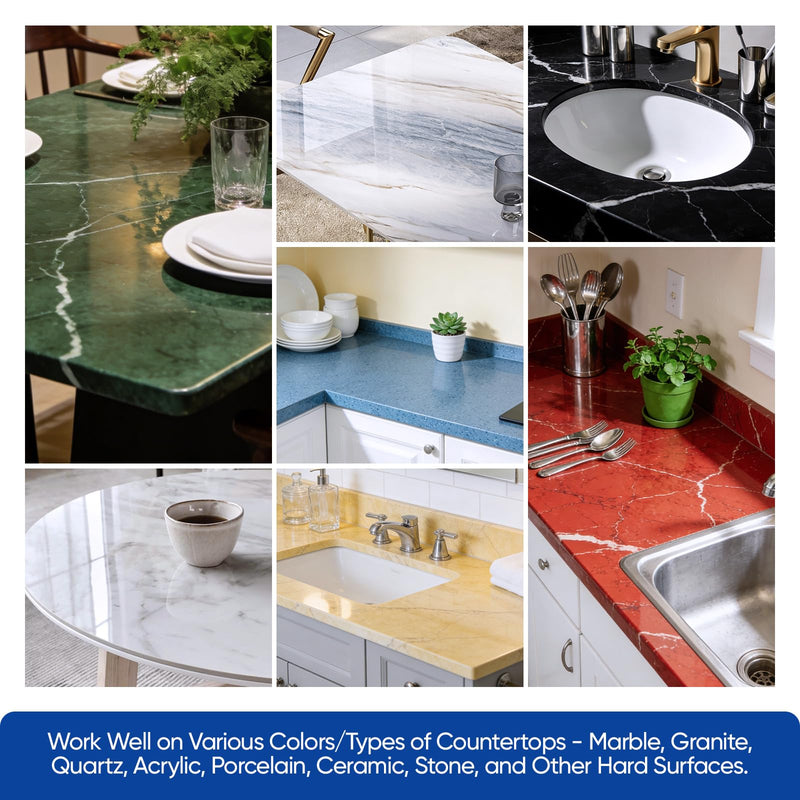 Marble and Granite Repair Kit (DIY Color Match) - 30-Min Quick-Drying Quartz Countertop Repair Kit on Granite Marble Tiles Stone Surfaces - Tile Porcelain Repair Kit for Chips Cracks Scratches Holes Quartz Countertop Repair Kit (DIY Color Match)