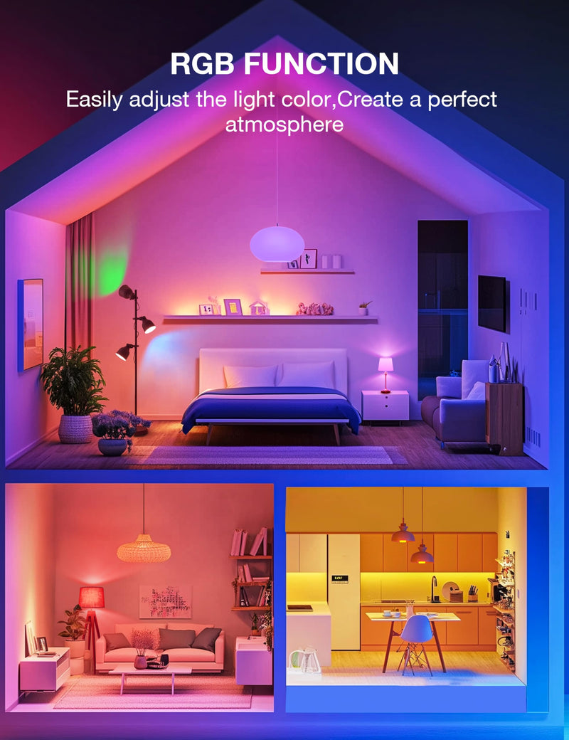 NIORSUN 2 Pack E26 Battery Operated Light Bulb, 300LM 5200mAh 3 Color Temperature and RGB Rechargeable Light Bulbs with Remote, Dimmable & Timer Function for Wall Sconces