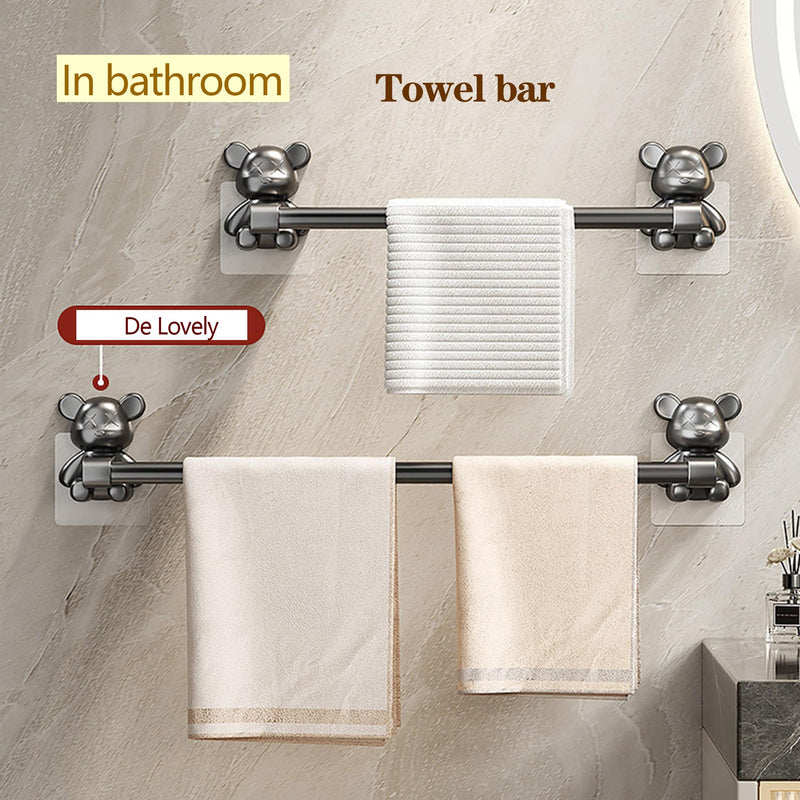 Towel Bar for Bathroom,15.7 Inch 4-Pack Towel Racks for Bathroom Wall Mounted,Towel Holder for Bathroom Accessories, Home Decor, Apparment Essentials