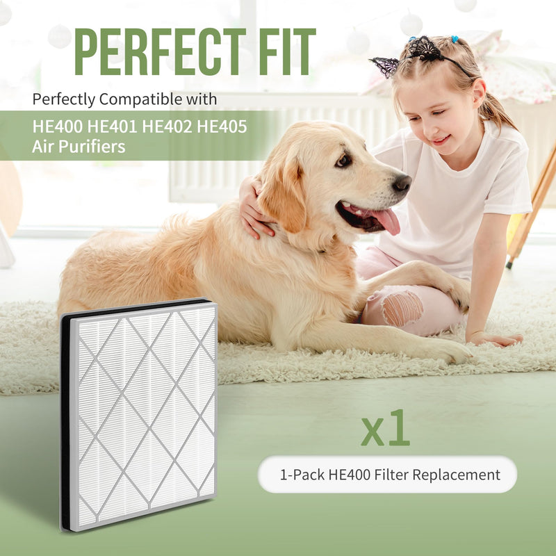 HE401 Filter Replacement for Shark Air Purifier 4 HE401 HE402 HE405 1" x 1" x 1"