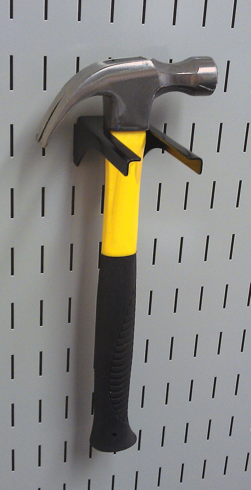 Wall Control Black Metal Pegboard Hook for Tool Board - 1-1/4in Handle, 4in Deep, 35lbs Capacity 1 Count (Pack of 1)