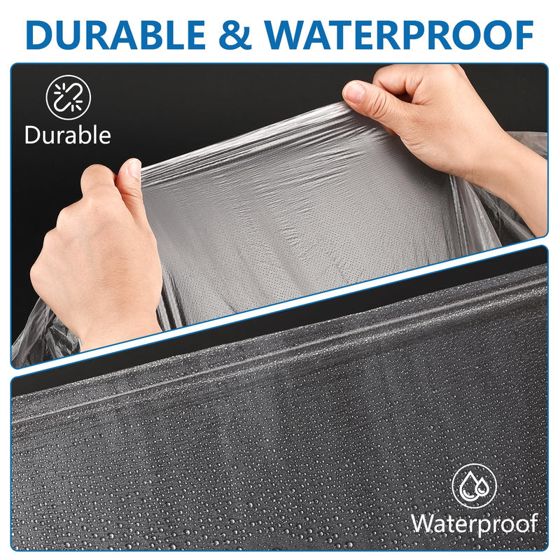 8 Pieces Plastic Drop Cloth for Painting, 9 x 12 Feet Painters Plastic, Waterproof Clear Plastic Tarp, Dustproof Plastic Sheeting for Furniture Cover 8 Pack