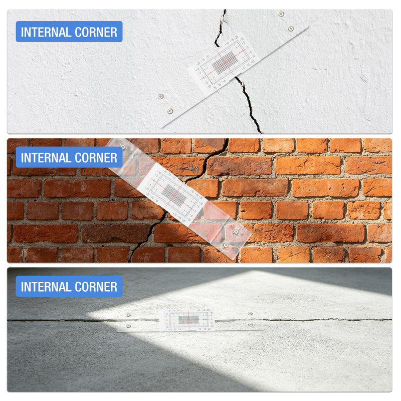 Concrete Crack Monitor, Crack Monitoring Record Standard Tell-Tale Crack Monitor for the Standard and Corner Tell-Tale (3PC) 3PC
