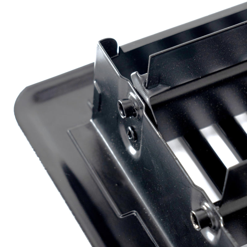 Fits 2x10 and 10x2 Duct Opening | Floor Register with Louvered Design by Handua | Heavy Duty Walkable Design with Damper | Floor Vent Grille | Easy to Adjust Air Supply Lever | Black 2" X 10" Duct Size