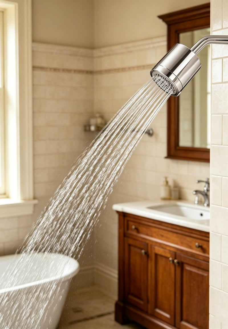Kingston KX8616 Round 2-Function ABS Shower Head, Polished Nickel