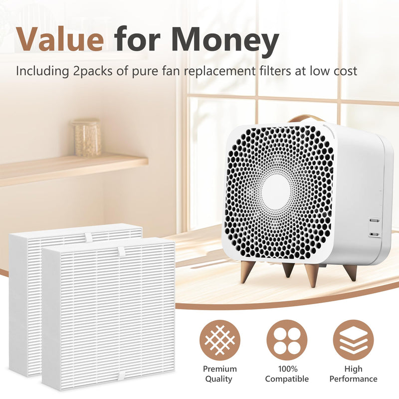 2 Packs Replacement Filter Compatible with Blueair Blue Pure Fan Auto