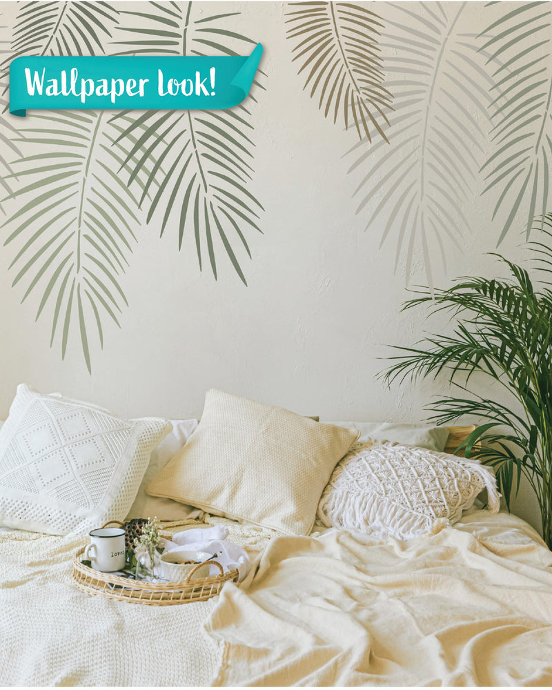 STENCILIT Palm Leaf Large Wall Stencil - Mix 14.5X27.5in and 17x8.5in