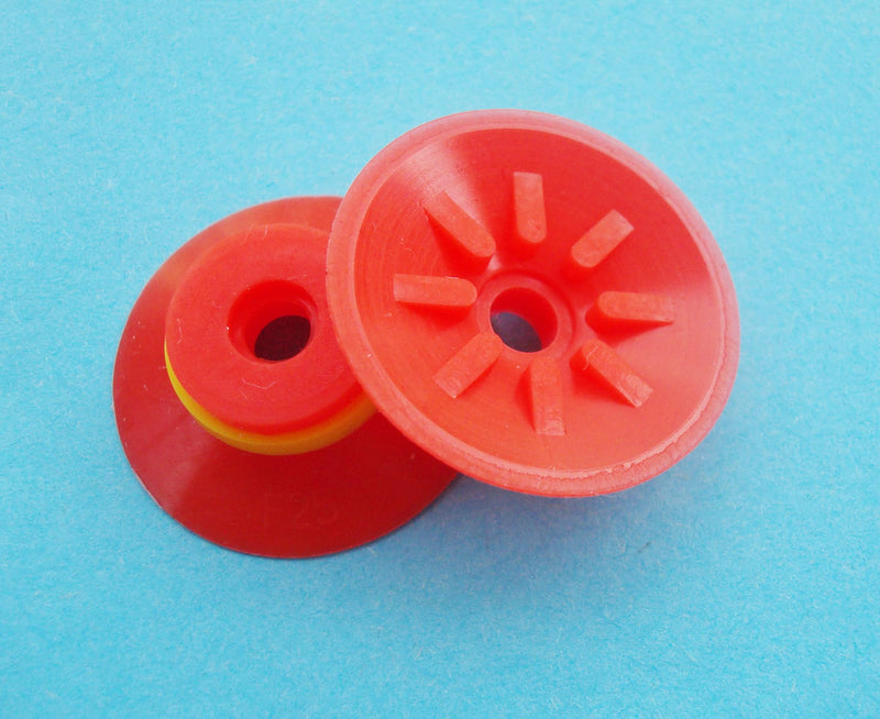 Industrial Flat Vacuum Suction Cup F Series Single-Layer Silicone Robotic Arm Accessory with Ribs,Pack of 5 pcs (F25) F25