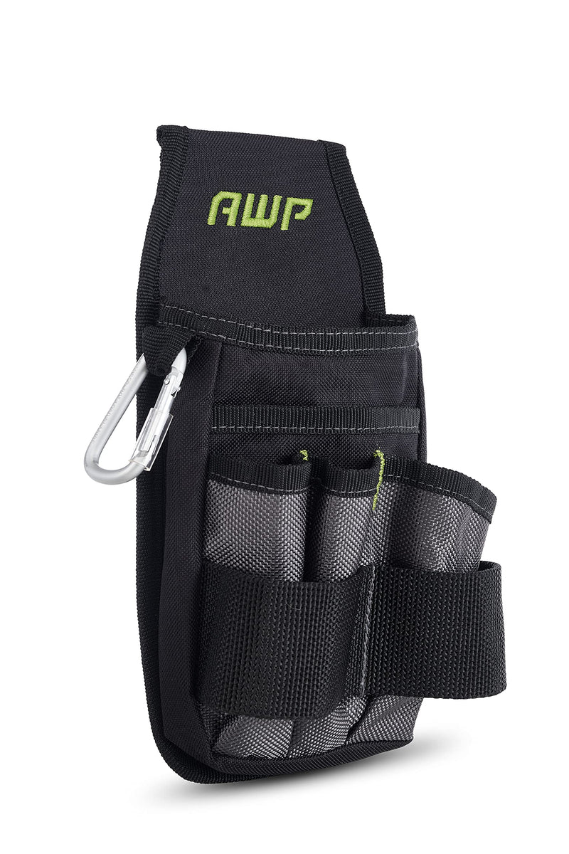 AWP Organizer Tool Pouch | 7 Pockets & Loops for Tool Organization | Heavy-Duty Metal Belt Clip Attachment HOLSTER