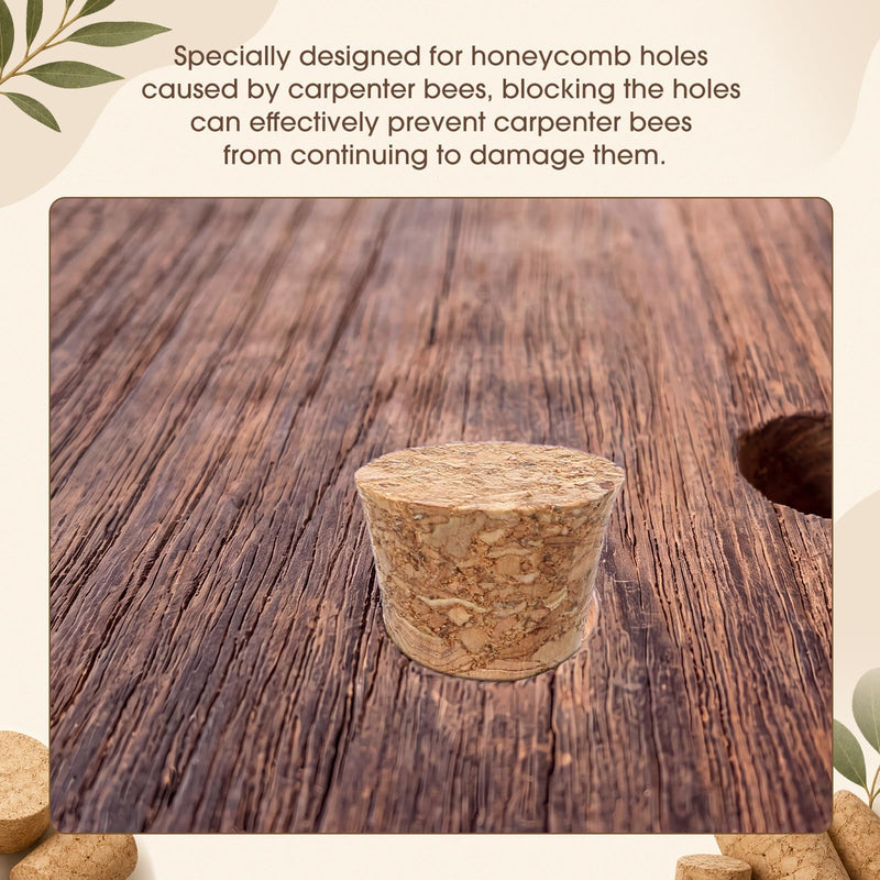 300 Pcs Carpenter Bee Corks 2 Size Carpenter Bee Holes Repair Kit