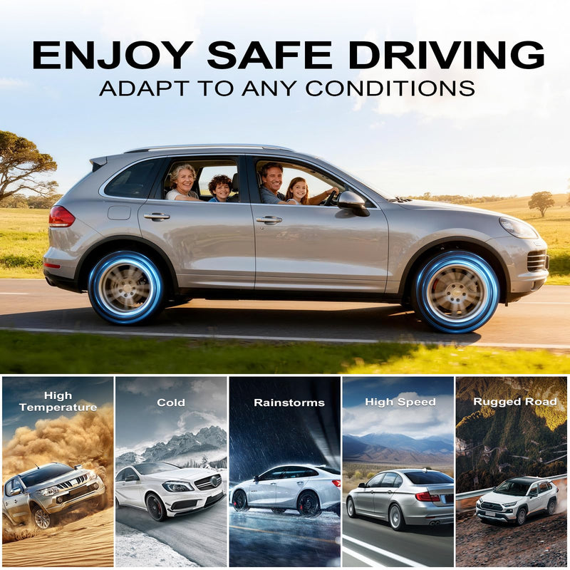 TPMS Sensor, GM 315 Mhz 4-Pack Tire Pressure Monitoring Sensor Compatible for Chevy Silverado GMC Cadillac Buick Pontiac Saturn Hummber Saab Replace#13598771 13598772 13586335 13581558 (Silver, 4PCS) Silver