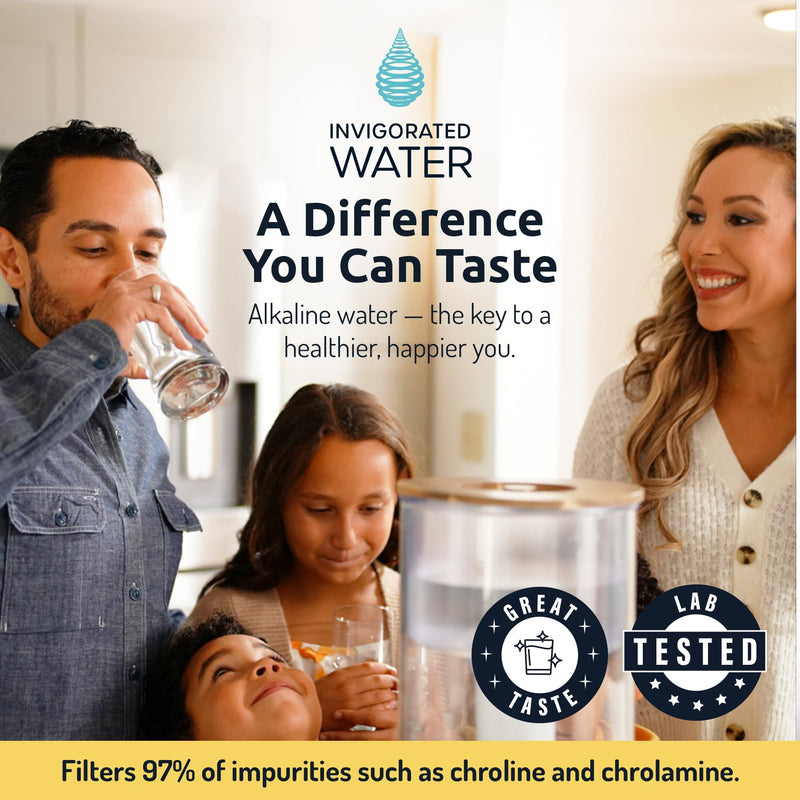 Invigorated Water - 3-Pack Alkaline Water Filter PH001 with 3-Pack PH002 UF Membrane Replacement for Water Filter Pitchers (PH001: 96 Gallons/Filter, PH002: 264 Gallons/Filter) 6