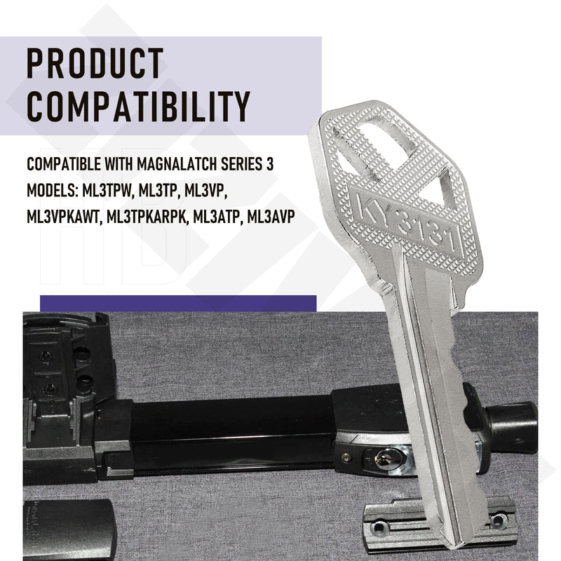 3 Pack 313131 6 Pin Key Replacement Key for Magna Latch Series 3 with Forward Facing Keyhole (New Style) - Also for Lokklatch & MagnaLatch Pool Gate Models