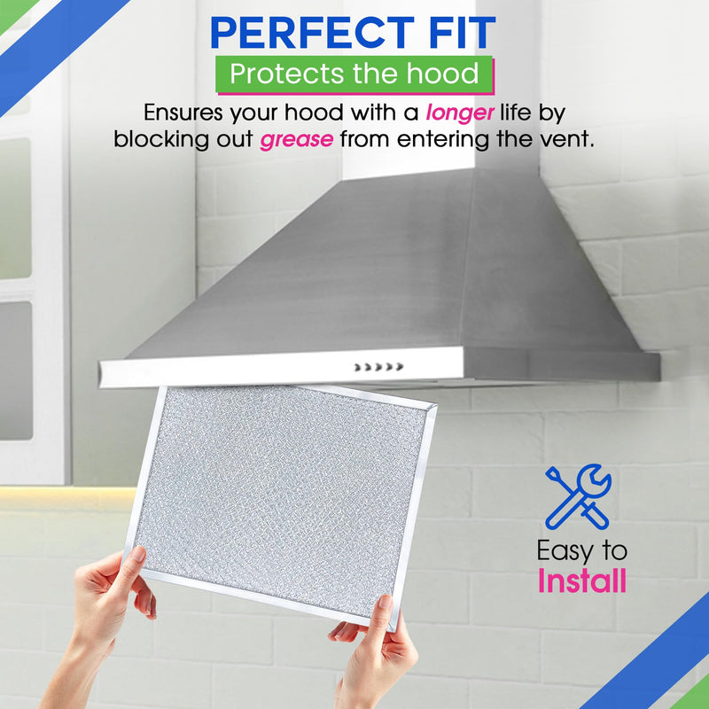 Range Hood Filter Replacement for 9.87 x 11.62 Inch 97007894 GE Broan Range Hood Filter and Nutone Kitchen Exhaust Fan Filter - Hood Vent Filter for Range Hood Filters Grease From Stove Overhead, 2 Pk