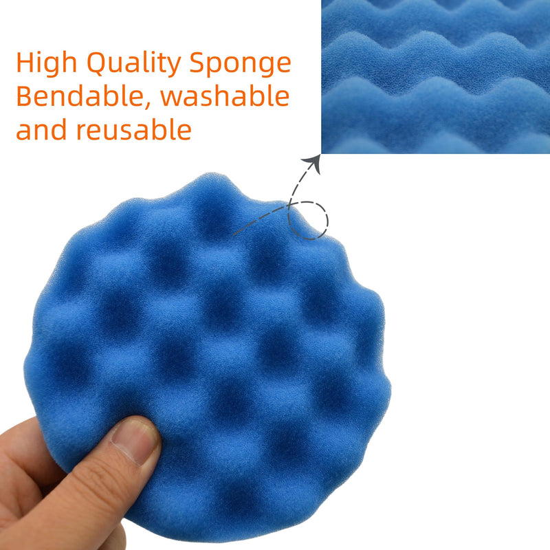 12Pcs 7inch Foam Buffing Polishing Pads Kit, with Coral Fleece Pad, Backing Plate, M14 Drill Adapter, Car Buffing Kit for Car Polishing, Waxing, Sealing Glaze (12Pcs-7inch) 12Pcs-7inch