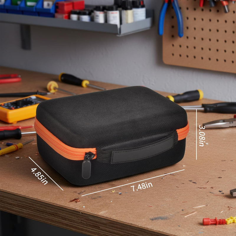 BoobowL Hard Carrying Case Compatible with Fluke 17B+/15B+/ 117/116/ 115/114/ 107 Digital Multimeter, Protective Storage Bag with Zippered Mesh Pocket & Detachable Divider for Accessories (Box Only) Black