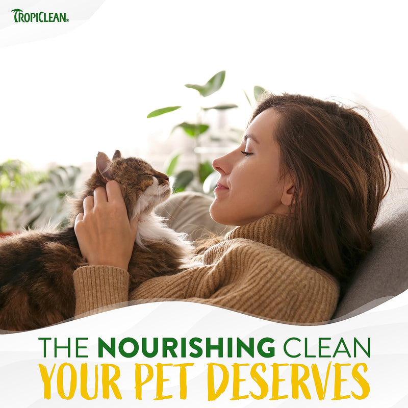 TropiClean Coconut Hypoallergenic Cat Shampoo | Gentle Kitten Shampoo for Sensitive Skin | Natural Shampoo Derived from Natural Ingredients | Made in The USA | 12 oz. Gentle Coconut - PawsPlanet Australia