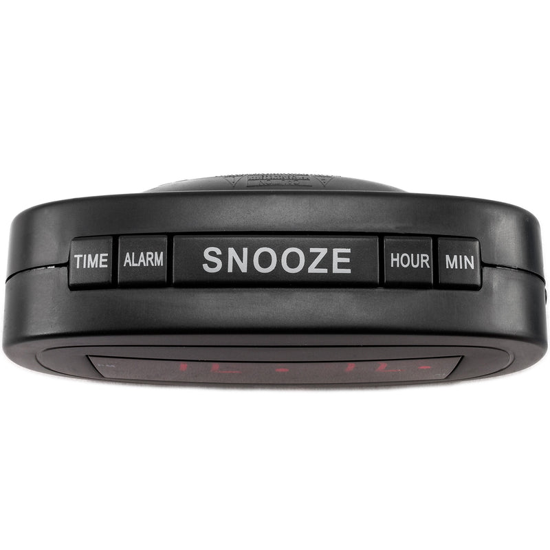 Equity by La Crosse 30228 LED Alarm Clock,Black 4.50"W x 1.85"D x 2.65"H Black