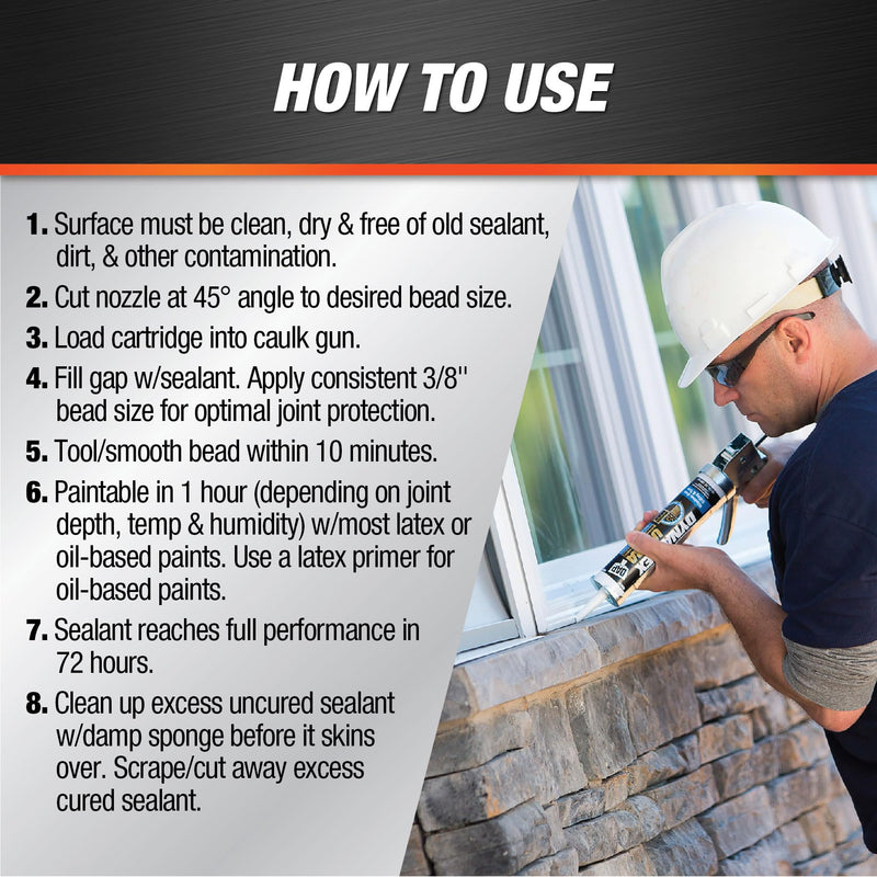 DAP Dynaflex Ultra Advanced Exterior Sealant, Light Gray, 10.1 Oz (7079818219)