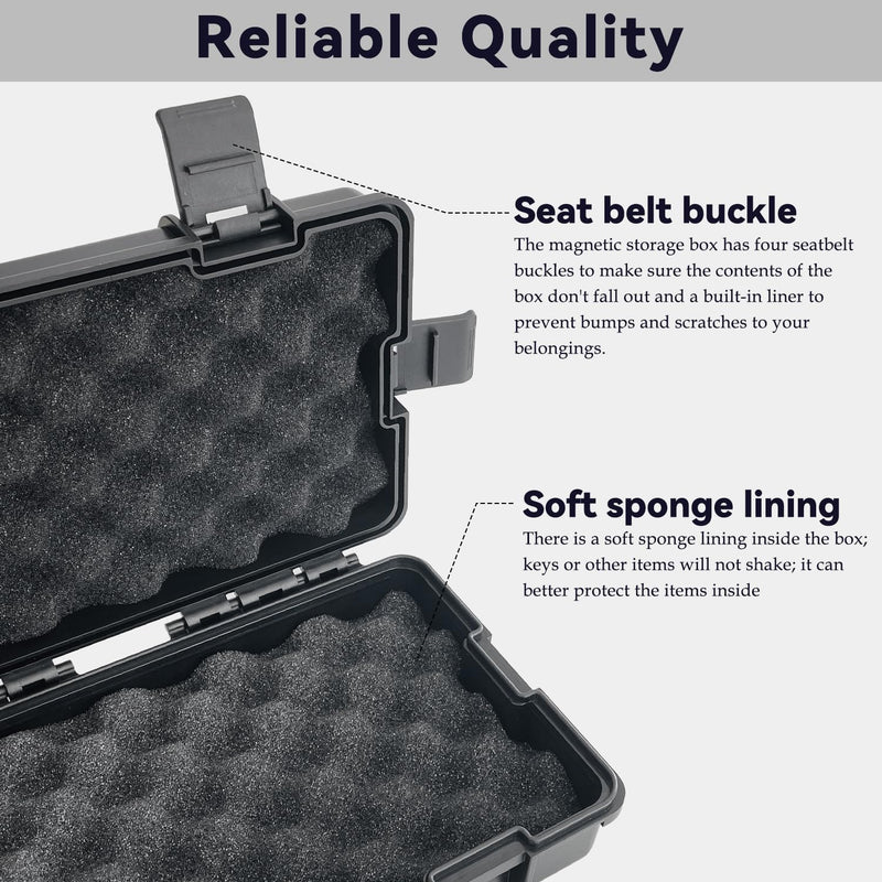 Magnetic Key Box for Under Car, Magnetic Key Hider, Waterproof Hidden Key Holder Case for Outdoor Travel, Magnetic Key Holder Under Car